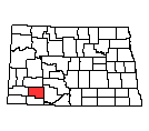 Map of Hettinger County