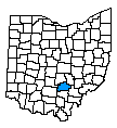 Map of Hocking County