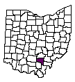 Map of Vinton County