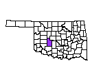 Map of Caddo County