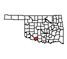 Map of Cotton County