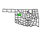 Map of Dewey County