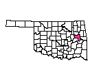 Map of Muskogee County