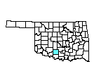 Map of Stephens County