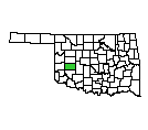 Map of Washita County