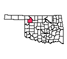 Map of Woodward County