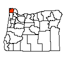 Map of Clatsop County