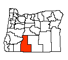Map of Klamath County