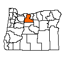 Map of Wasco County
