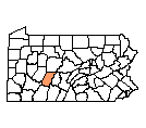 Map of Cambria County