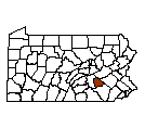 Map of Lebanon County