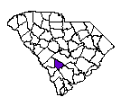 Map of Bamberg County
