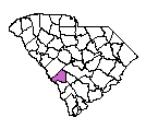 Map of Barnwell County