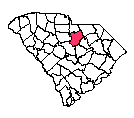 Map of Kershaw County