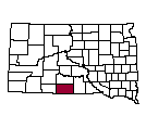 Map of Todd County