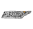 Map of Claiborne County