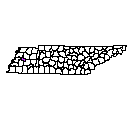 Map of Crockett County