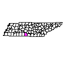 Map of Giles County