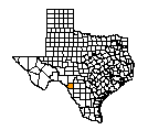Map of Kinney County