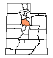 Map of Utah County