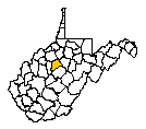 Map of Gilmer County