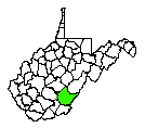 Map of Greenbrier County