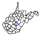 Map of Nicholas County