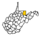 Map of Preston County