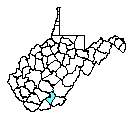 Map of Summers County