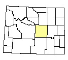 Map of Natrona County