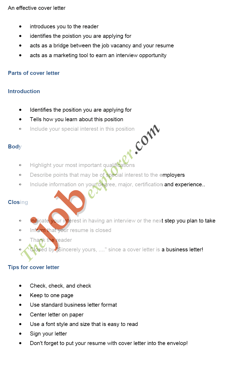 Cover Letter Sample For It Job Application from www.thejobexplorer.com